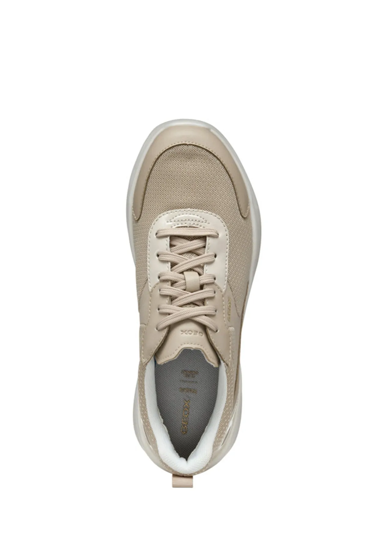 Geox Kadın Bej D Xtors D - Mesh   Geobuck Bağcıklı Kalın Tabanlı Sneaker