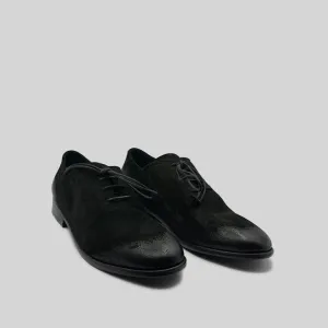 GILLI waxed suede BLACK