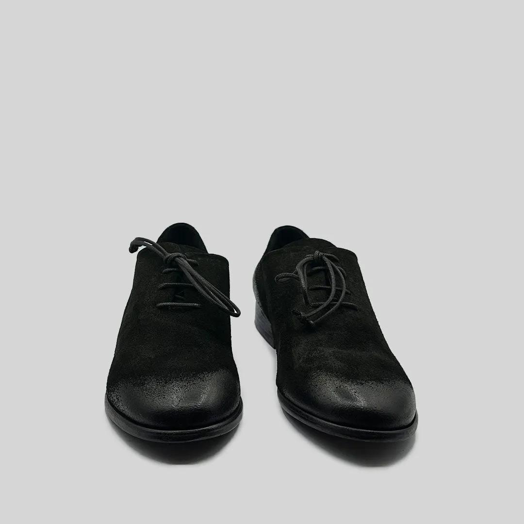 GILLI waxed suede BLACK