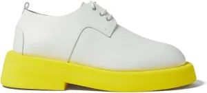 Gommellone - Derby Pelle Vitello Bianco Optical Suola Gialla EU 44 (US Men's 11) M