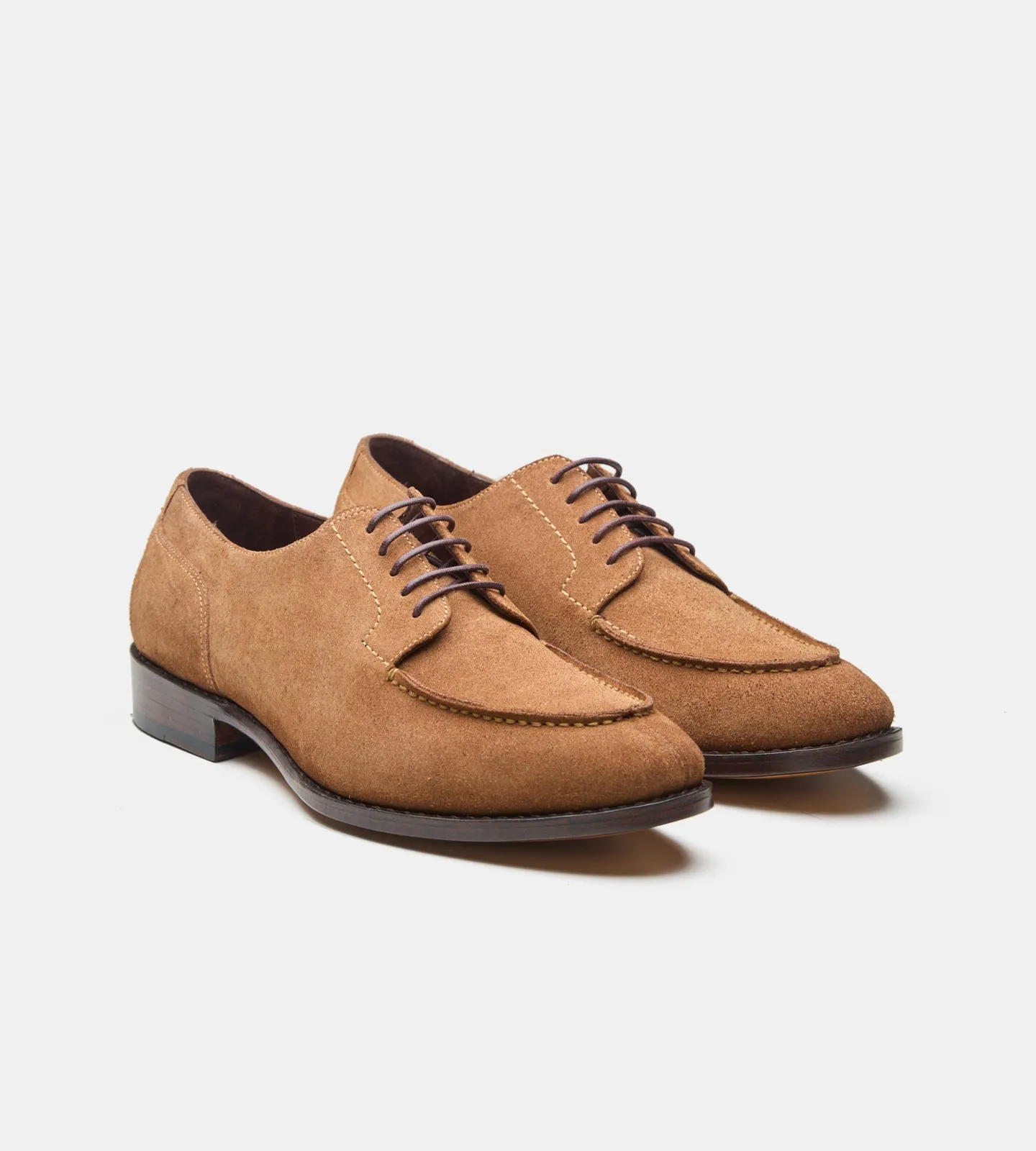 Goodyear Welted Tan Suede Split Toe Derby