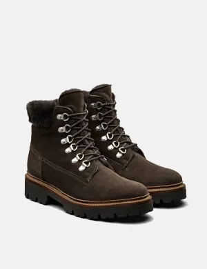 Grenson Brown - Boot Womens Brooke Derby Peat (Suede) Best-reviewed Hiker Trusted by customers