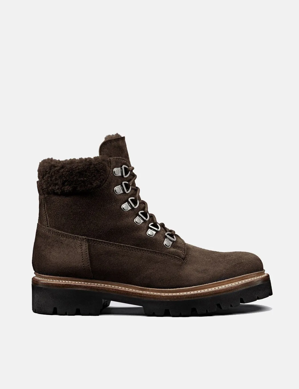 Grenson Brown - Boot Womens Brooke Derby Peat (Suede) Best-reviewed Hiker Trusted by customers