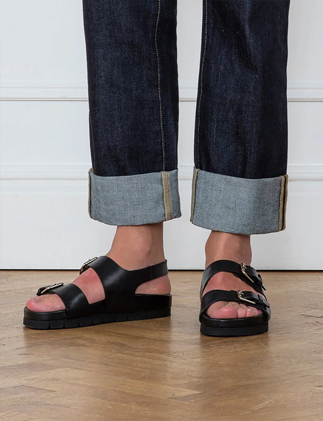 Grenson Sandal (Leather) - Black Value for money Lennox Fast international delivery