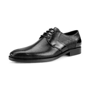 Handmade Leather Perforated Derby Shoes