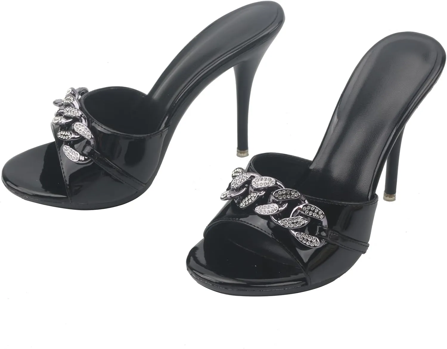 Hanfike Stiletto High Heel Mule Sandals for Women Slip on Summer Slide Shoes