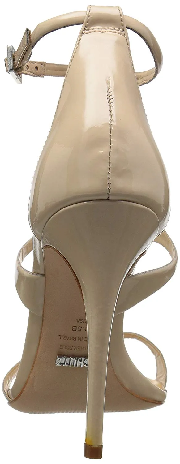Heel Silngle Sole Tanino Cutting-edge software Pumps Nude Free shipping Leather Rania Patent SCHUTZ T-strap High