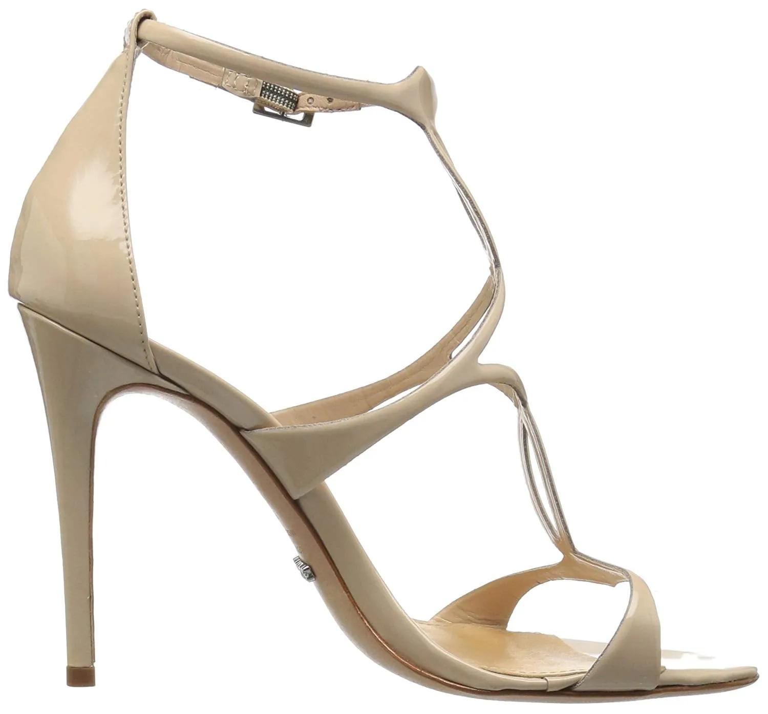 Heel Silngle Sole Tanino Cutting-edge software Pumps Nude Free shipping Leather Rania Patent SCHUTZ T-strap High