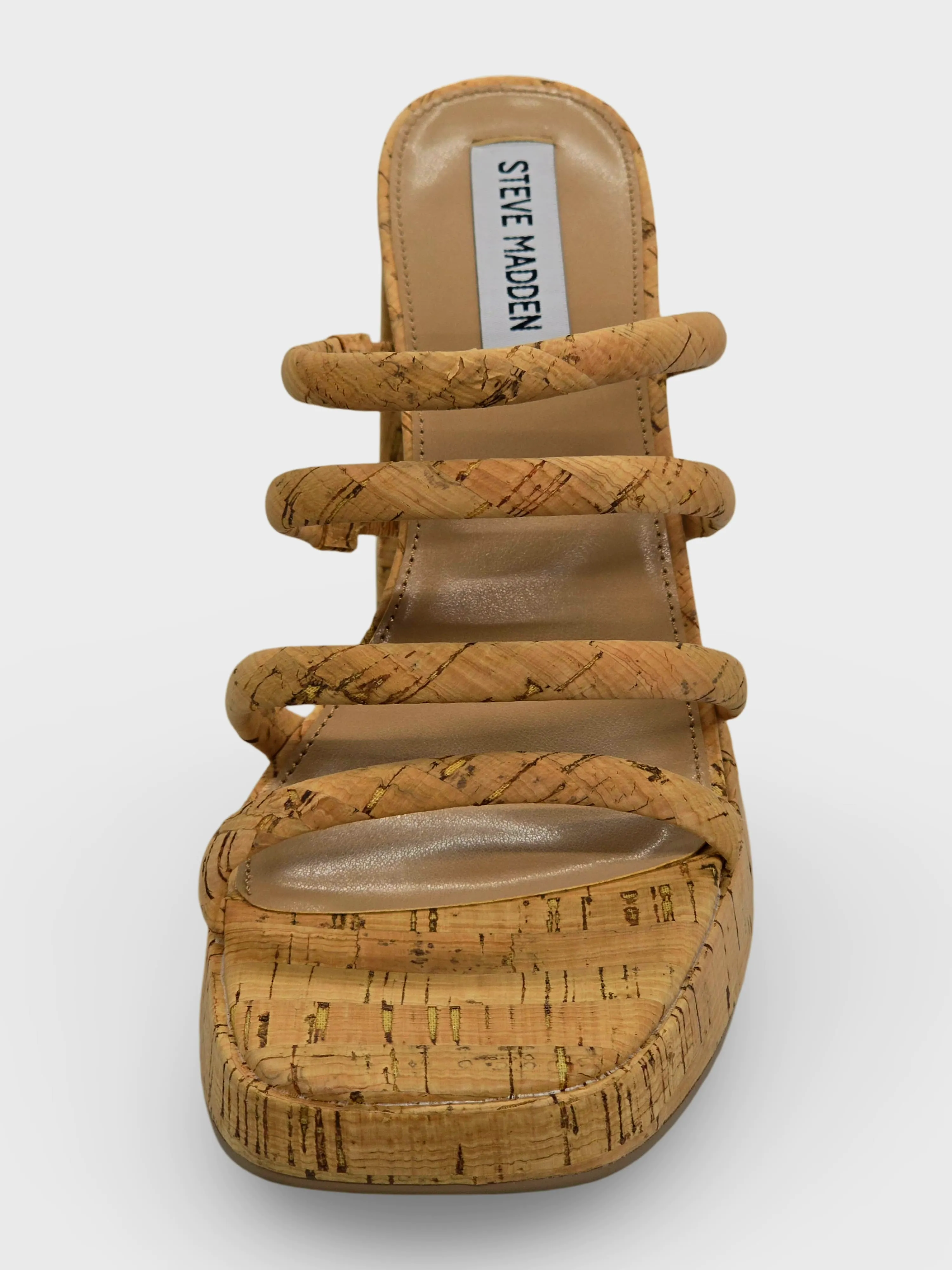 High Steve Robust security Platform Block Slip Heeled On Observe Madden Natural Sandals Fashion Ready-made