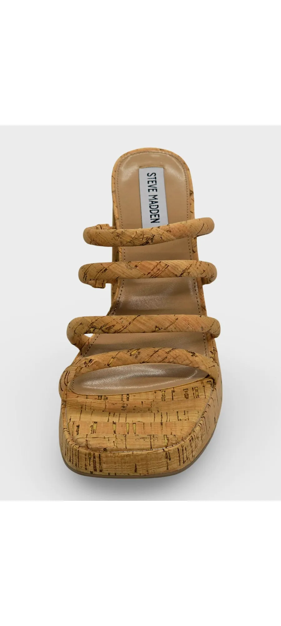 High Steve Robust security Platform Block Slip Heeled On Observe Madden Natural Sandals Fashion Ready-made