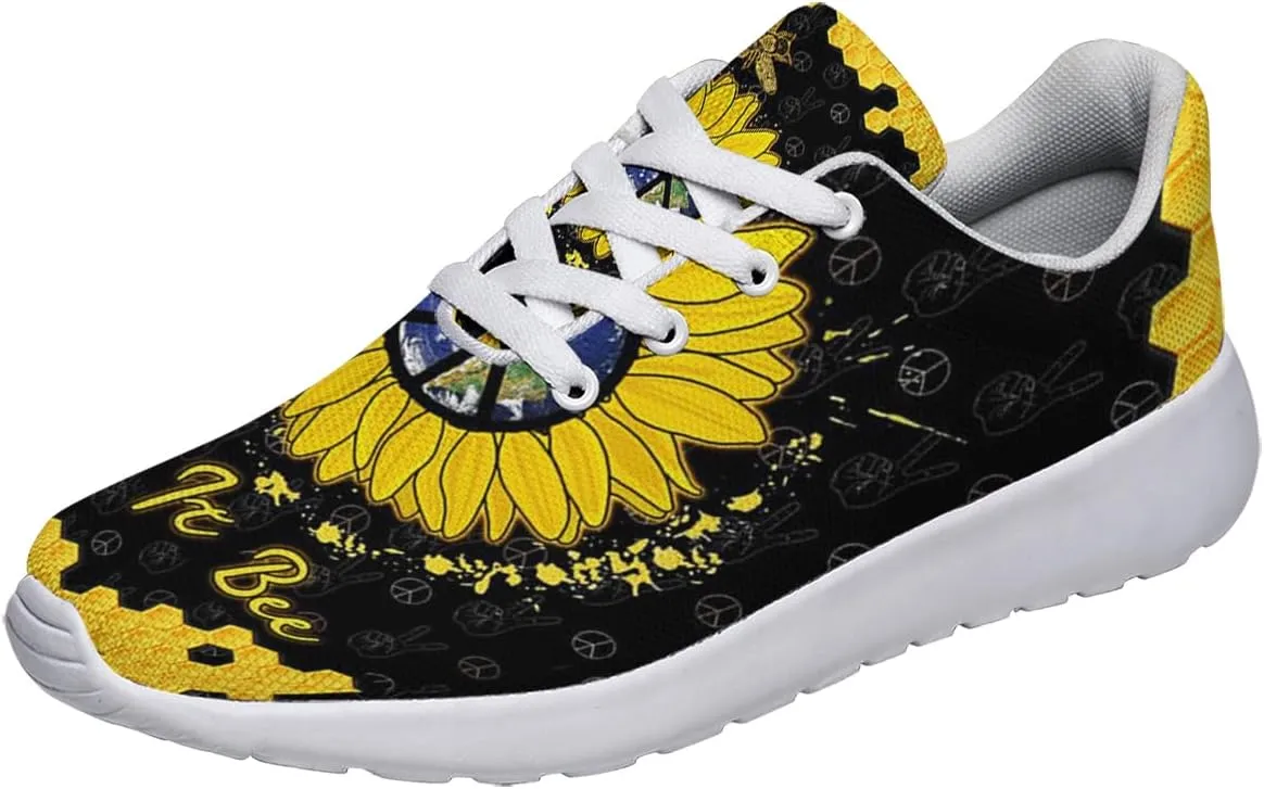 Hippie Sneakers Mens Womens Running Shoes Mesh Breathable Lightweight Tennis Walking Gym Shoes