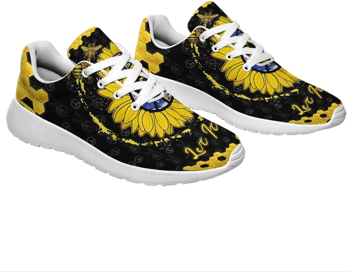 Hippie Sneakers Mens Womens Running Shoes Mesh Breathable Lightweight Tennis Walking Gym Shoes