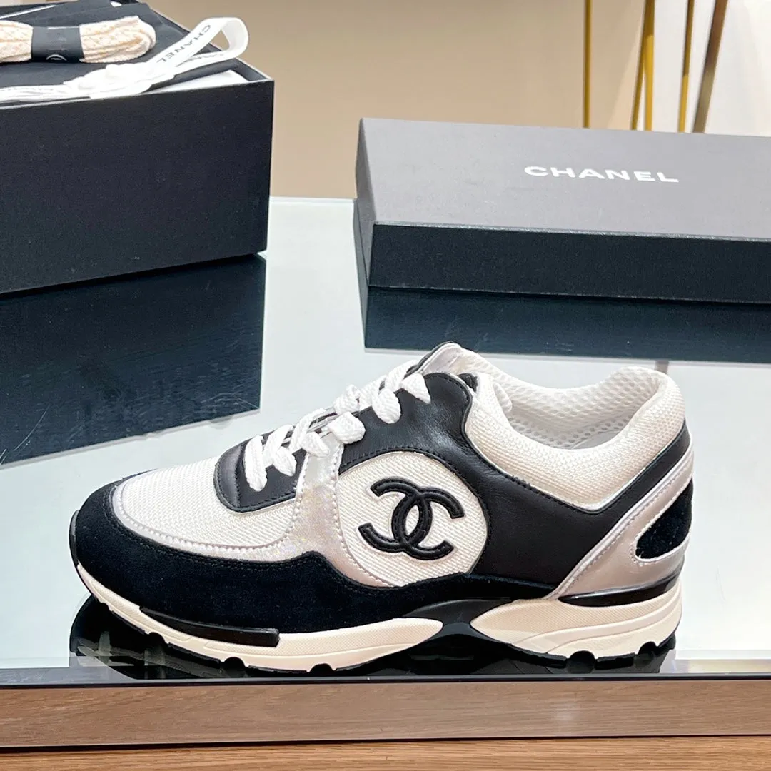 In Recommended 149842 Secure Mesh Black CHANEL Logo Fabric Sneaker Print
