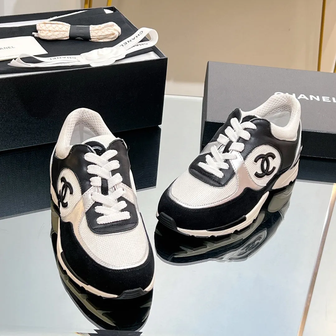 In Recommended 149842 Secure Mesh Black CHANEL Logo Fabric Sneaker Print