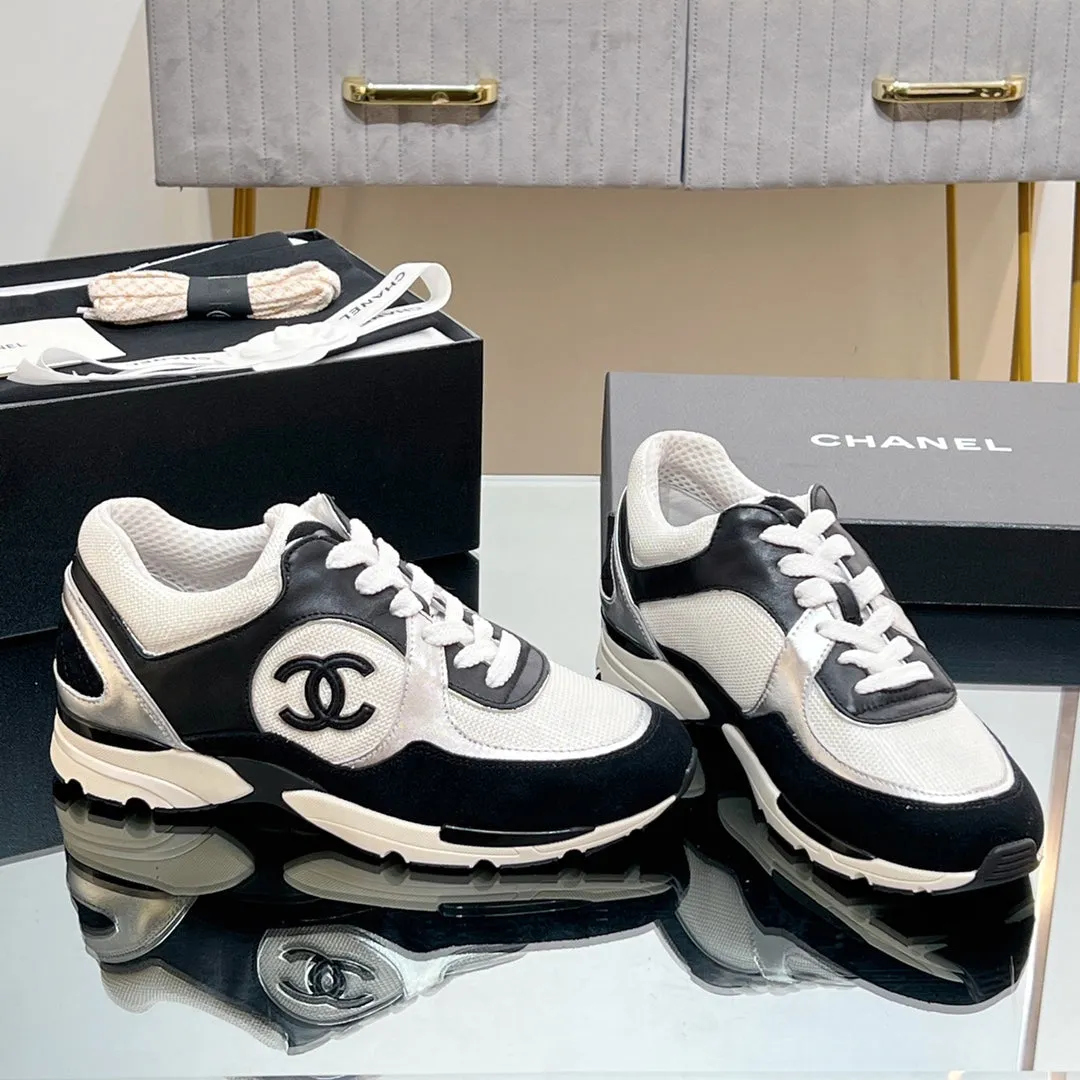 In Recommended 149842 Secure Mesh Black CHANEL Logo Fabric Sneaker Print