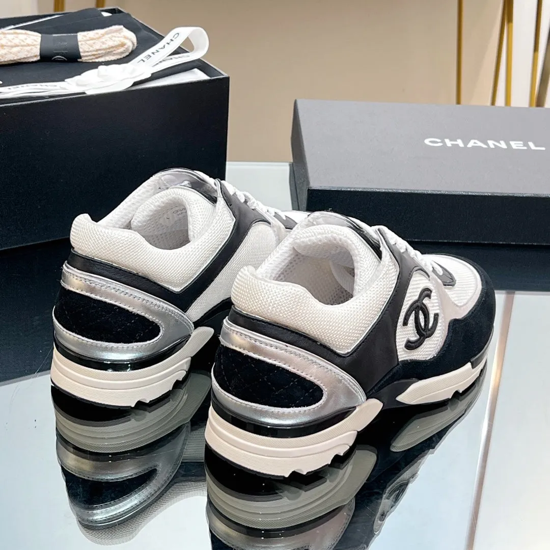In Recommended 149842 Secure Mesh Black CHANEL Logo Fabric Sneaker Print