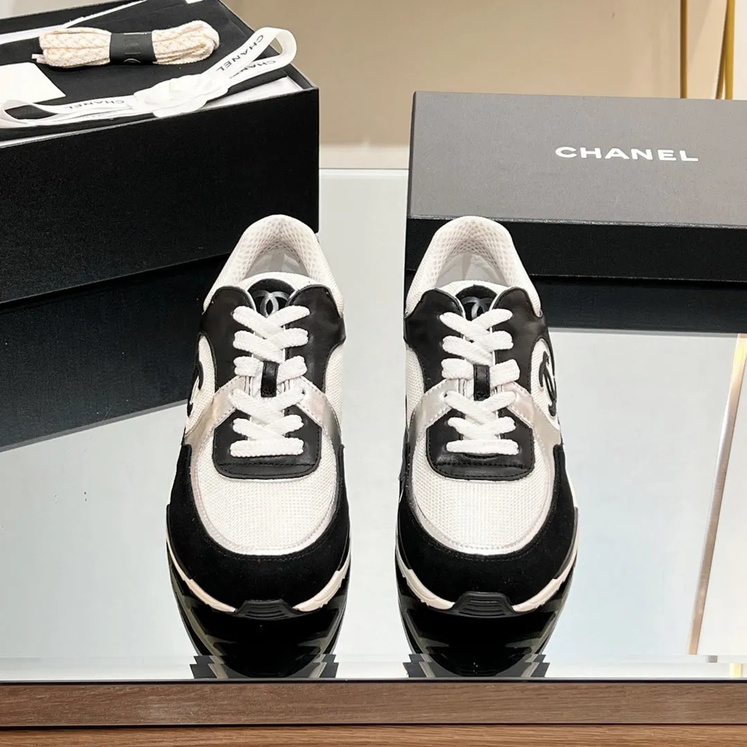 In Recommended 149842 Secure Mesh Black CHANEL Logo Fabric Sneaker Print
