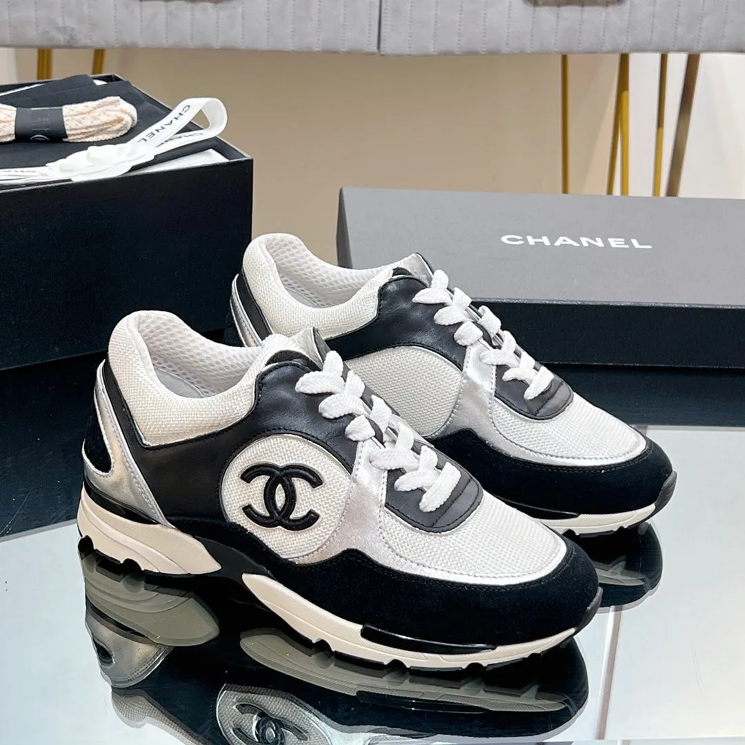 In Recommended 149842 Secure Mesh Black CHANEL Logo Fabric Sneaker Print
