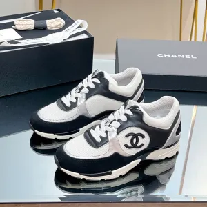In Recommended 149842 Secure Mesh Black CHANEL Logo Fabric Sneaker Print