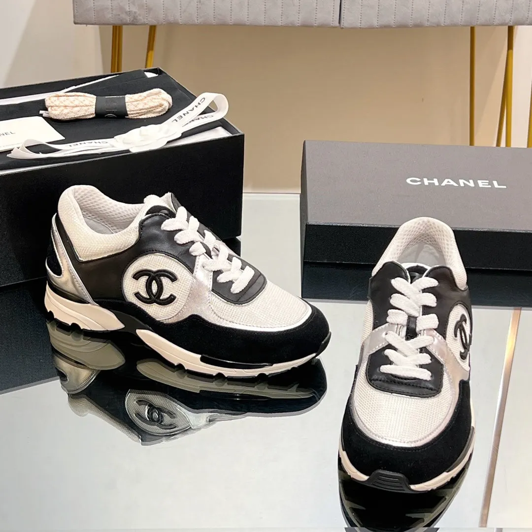 In Recommended 149842 Secure Mesh Black CHANEL Logo Fabric Sneaker Print