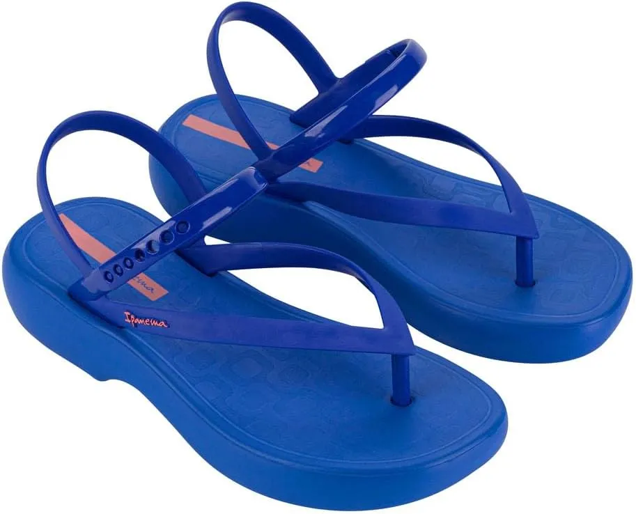 Ipanema Women's Verano Sandal - Women's Platform Sandals, Thong Sandal with Adjustable Ankle Strap, Low Wedges, PVC Sandals for Women