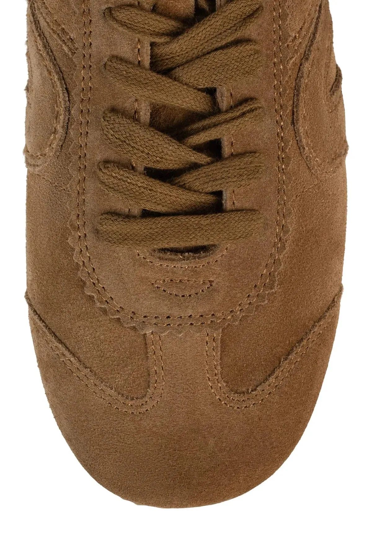 JEFFREY CAMPBELL ALETA TAN SUEDE COMBO SNEAKER