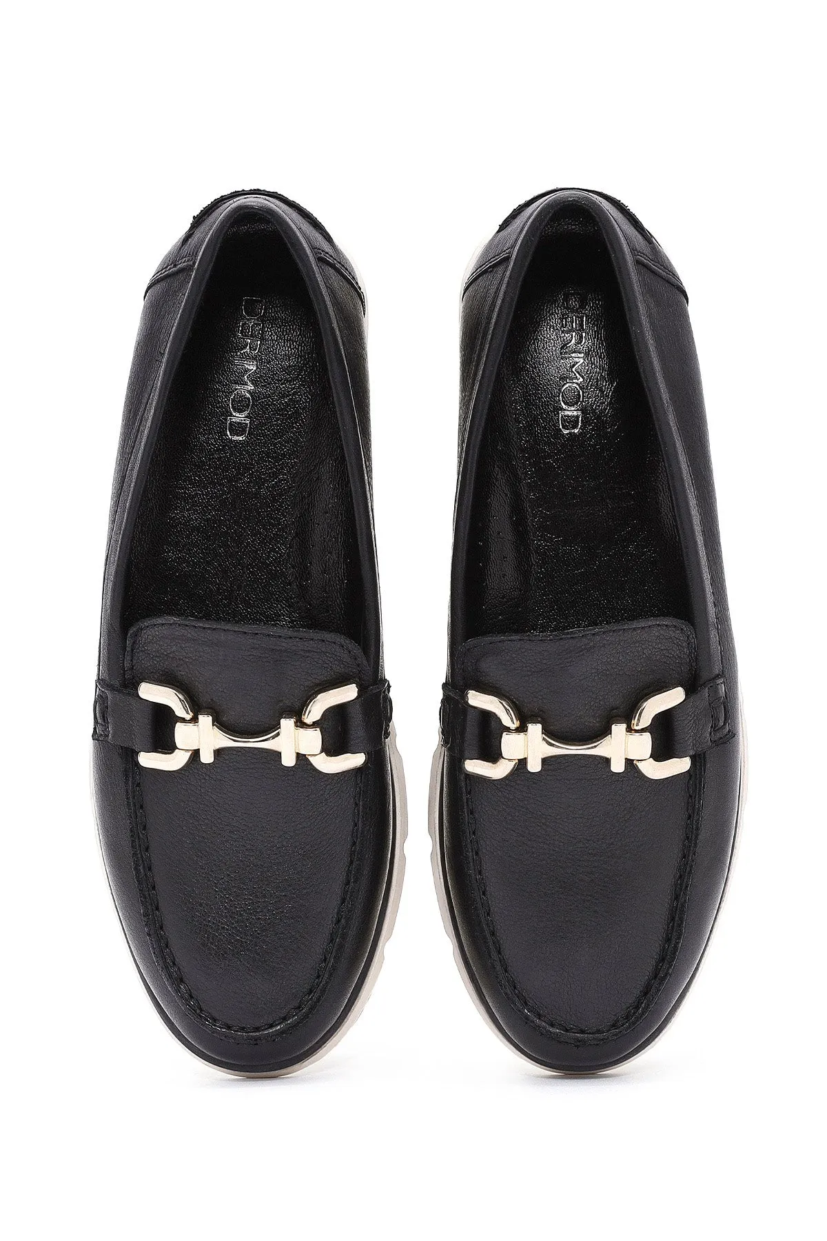 Kadın Siyah Toka Detaylı Comfort Loafer