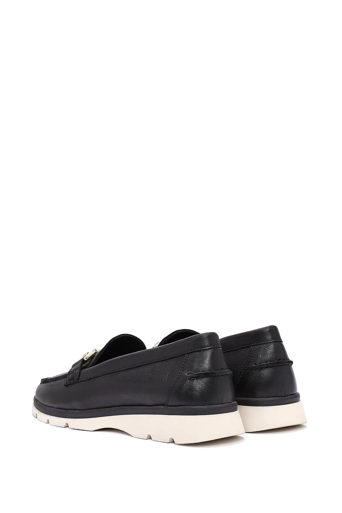 Kadın Siyah Toka Detaylı Comfort Loafer