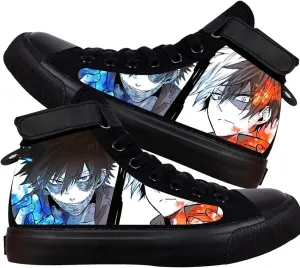 KPOP Mha Anime Shoes Merch Deku Bakugou Patterns Printing Sneakers Anime Cosplay High-Top Shoes