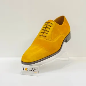 Lacuzzo Mustard Suede Derby Shoe