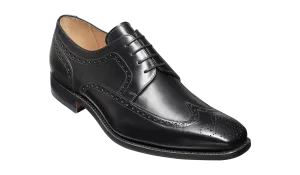 Larry - Black Calf Brogue Derby Shoe