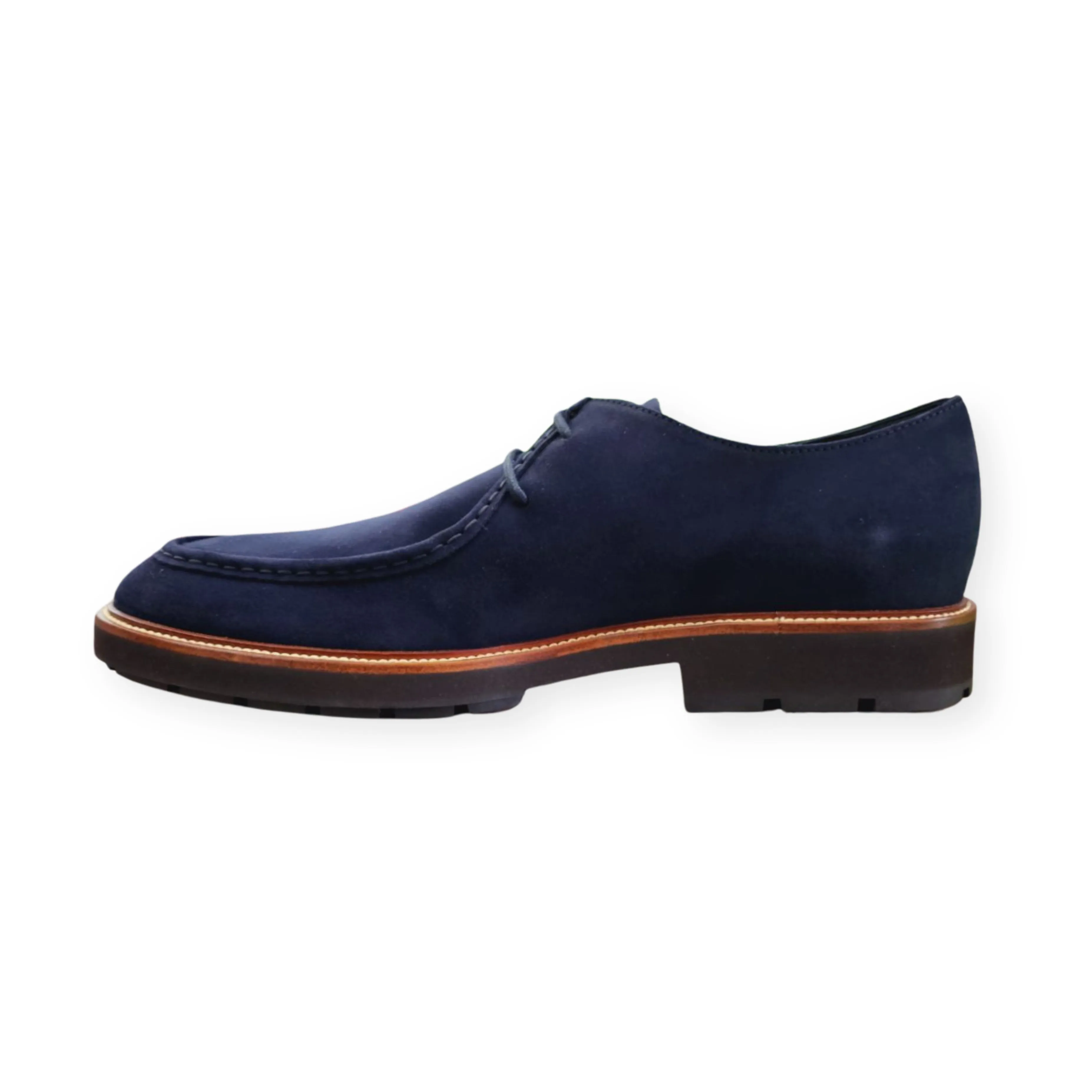 Leather Heel Lining Winter savings Navy Tods Elegant Suede Lace Proactive service Blue Shoes Men's Up Dress Low