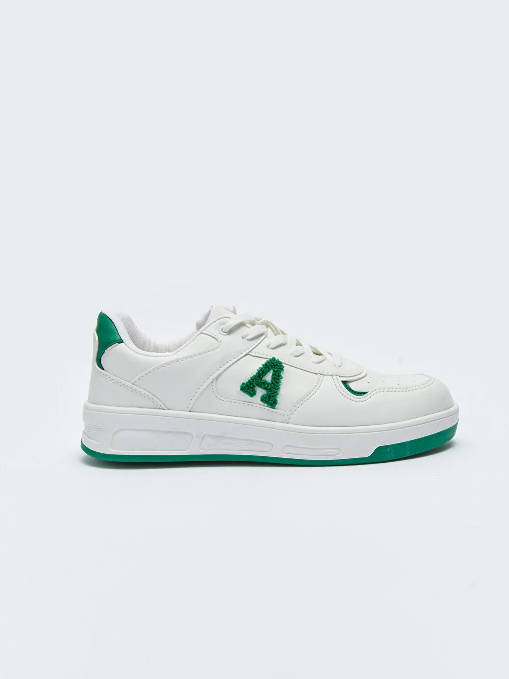 Leather Look Lace Up Women's Sneakers