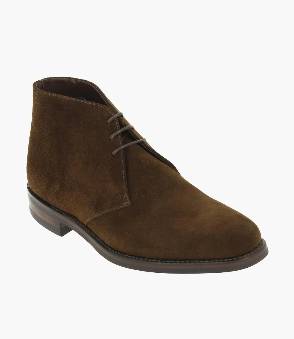 LOAKE PIMLICO BROWN SUEDE BOOT RUBBER SOLE F-MEDIUM