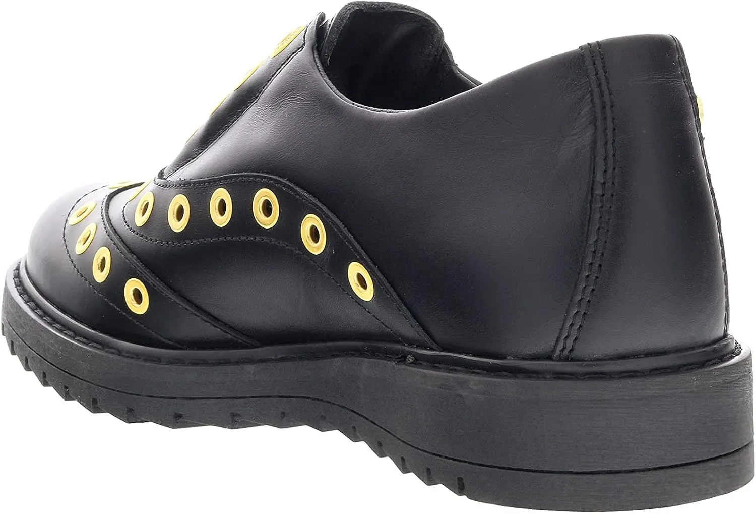Love Moschino Riveted Slip On Leather Derby Shoes - for Womens