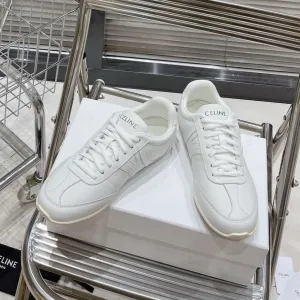 LOW Resilient CALFSKIN Fast-moving sale WHITE Celine SNEAKER LACE-UP IN OPTIC