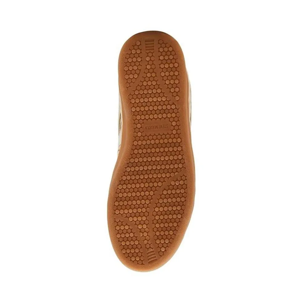 Madrid Gold Metallic Quilted Lace Up Sneakers