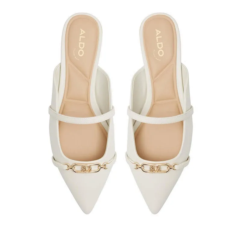 Marylune Women Mule Shoes - White