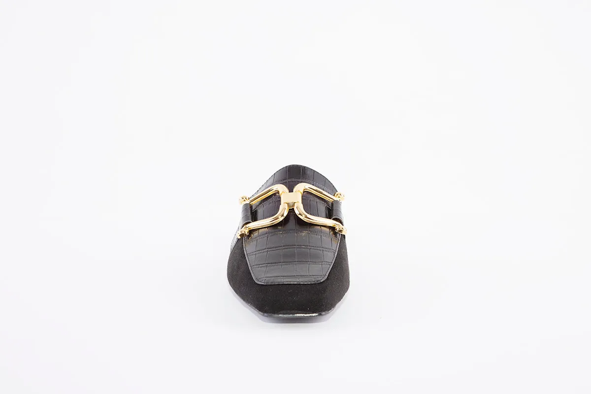MENBUR - 22805 TOE-IN DRESSY MULE - BLACK