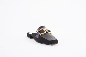 MENBUR - 22805 TOE-IN DRESSY MULE - BLACK