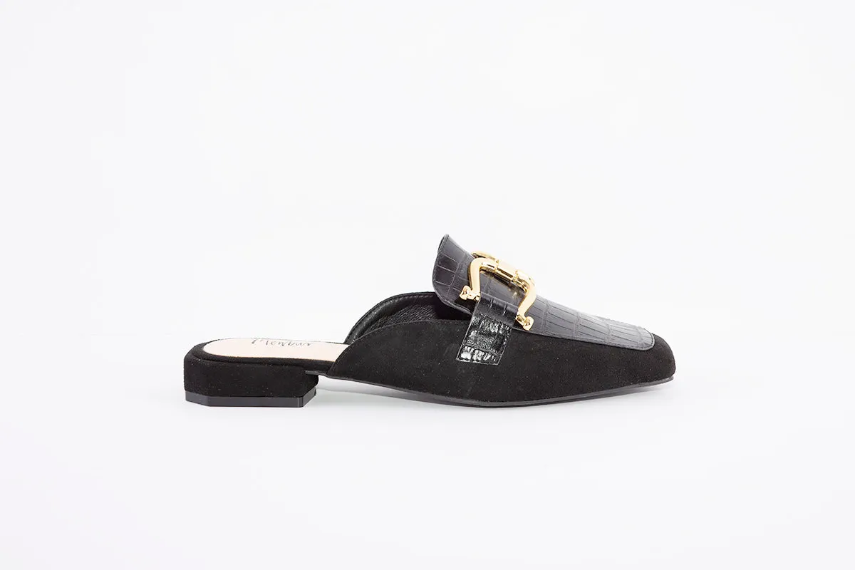 MENBUR - 22805 TOE-IN DRESSY MULE - BLACK