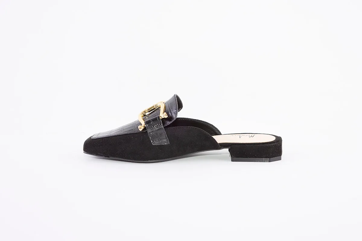 MENBUR - 22805 TOE-IN DRESSY MULE - BLACK