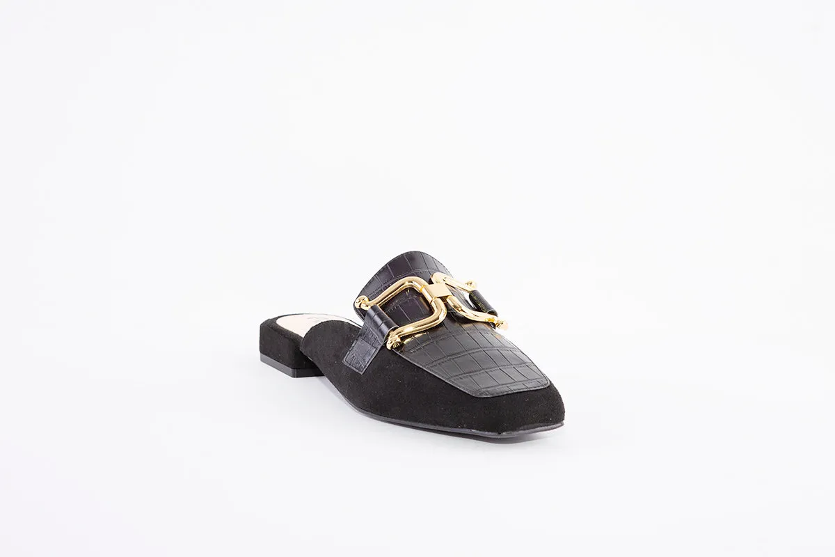 MENBUR - 22805 TOE-IN DRESSY MULE - BLACK