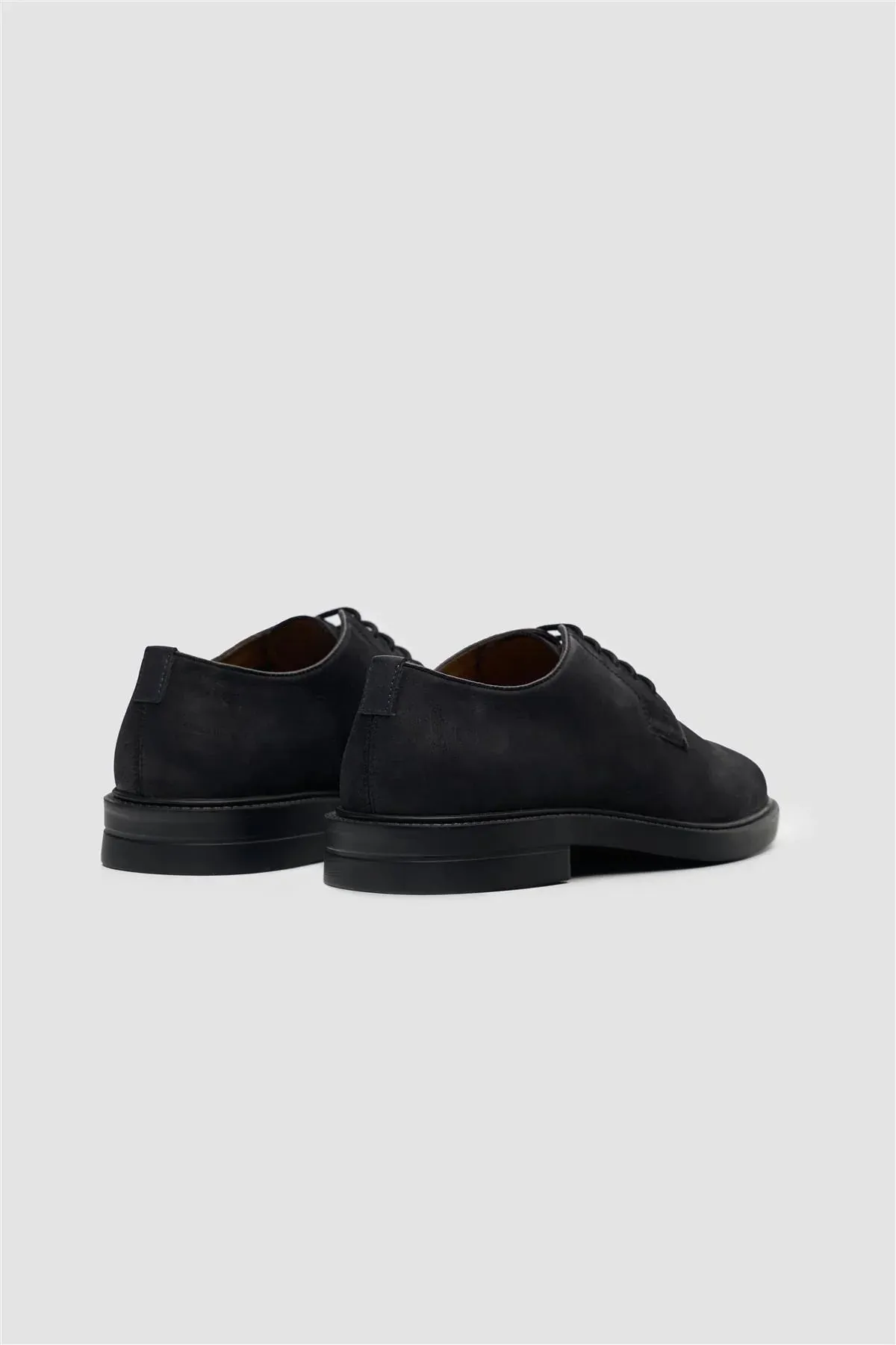 Men’s Black Suede Leather Lace Up Derby Shoes - Pedro - Black