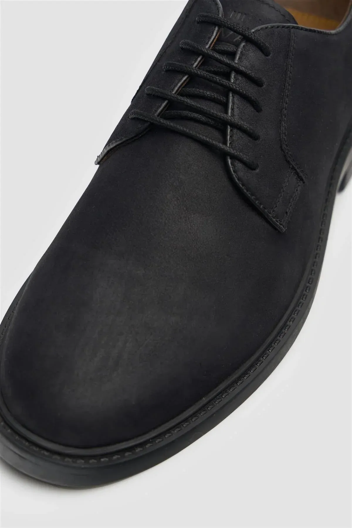 Men’s Black Suede Leather Lace Up Derby Shoes - Pedro - Black