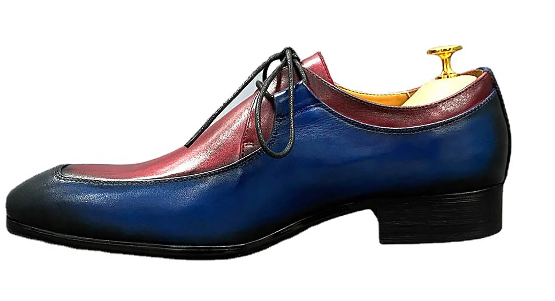 Men's Handmade Dress Formal Plain Toe Derby