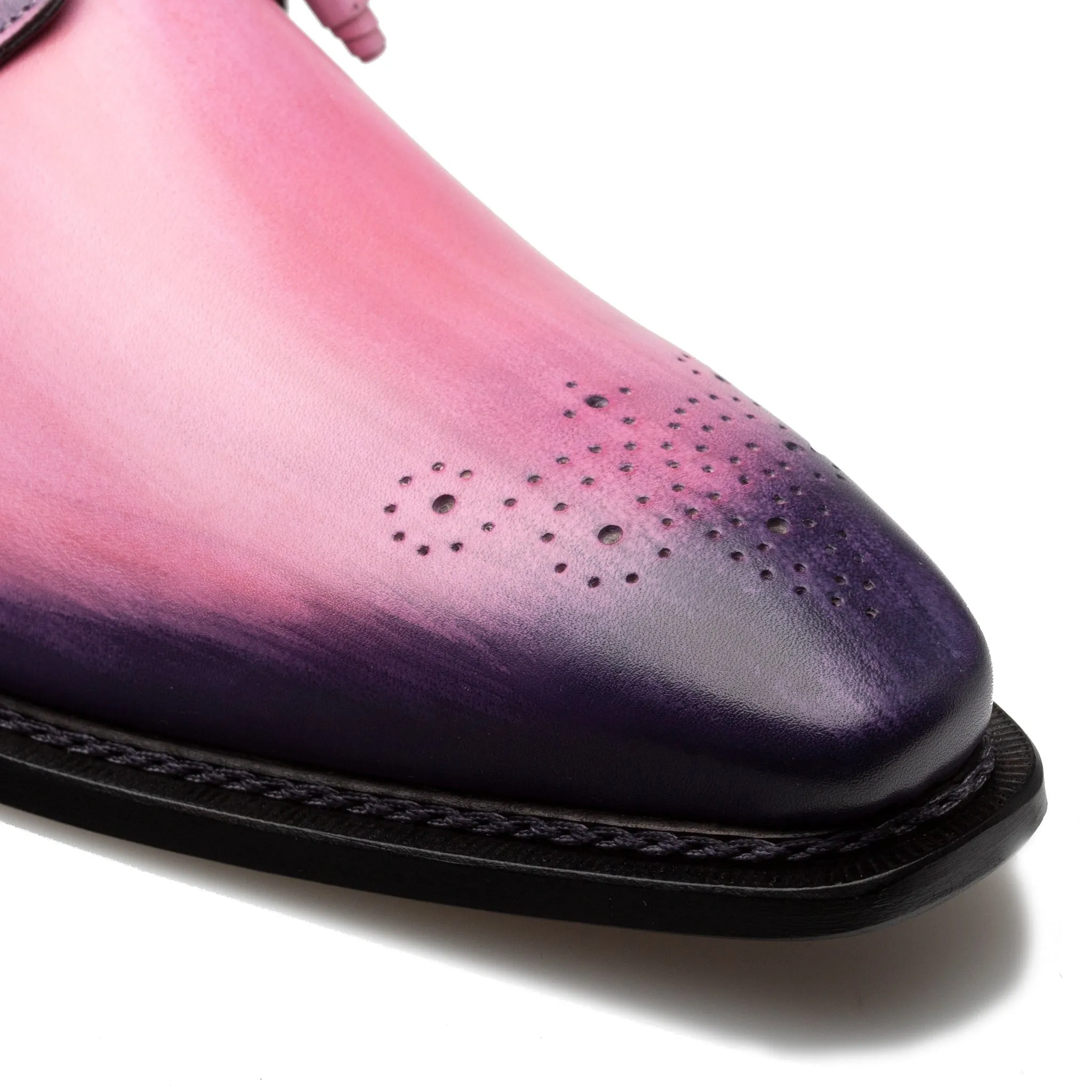 Mezlan Principe 20842 Men's Shoes Pink Patina Leather Derby (MZ3644)