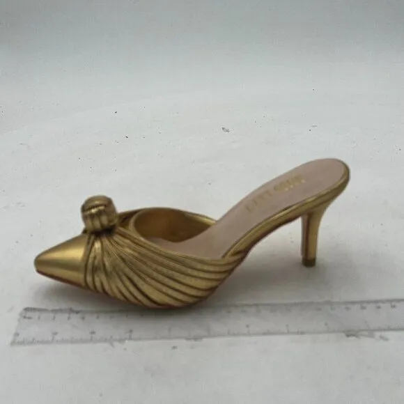 MISS LEFT Closed Pointed Toe Mule for Women Knotted Detail Slip On Backless