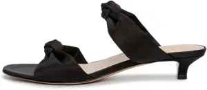 miss left Women Stylish Open Toe Two Knotted Straps Mules Comfoy Low Heel Slip on Summer Casual Daily Slide Sandals Size 4-16 US