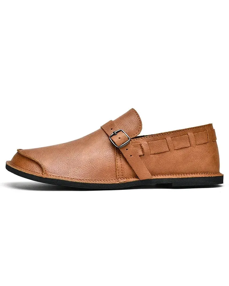 Montalvo Buckled Leather Loafers